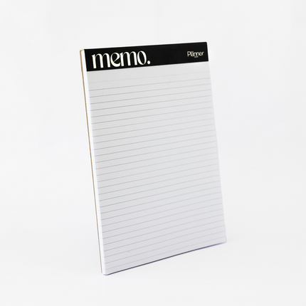 Minimalist student notepad with ruled layout
