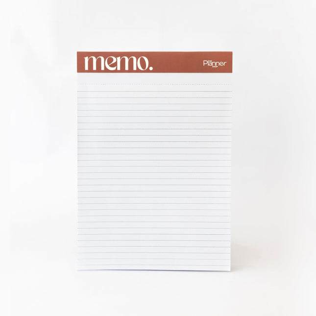 Minimalist student notepad with ruled layout